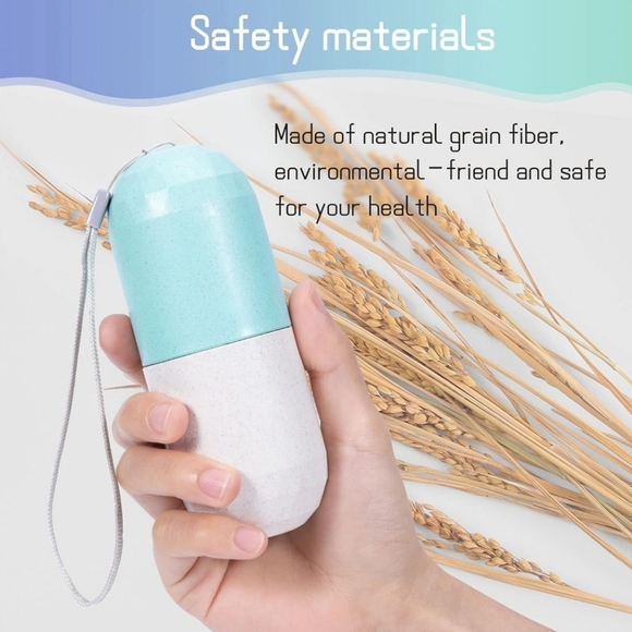 Betife Beige/Mint Pill Organizer - 7-Day, Portable, Waterproof, Moisture-Proof - Picture 5 of 8